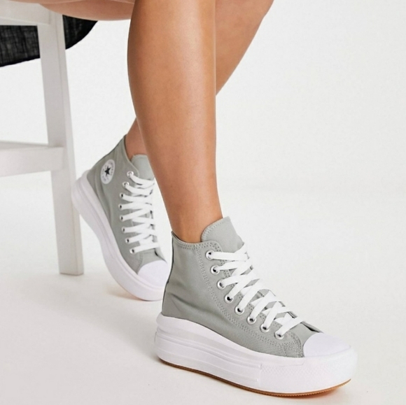 Converse CTAS Move Hi Platform Sneakers Slate Sage - Picture 1 of 6